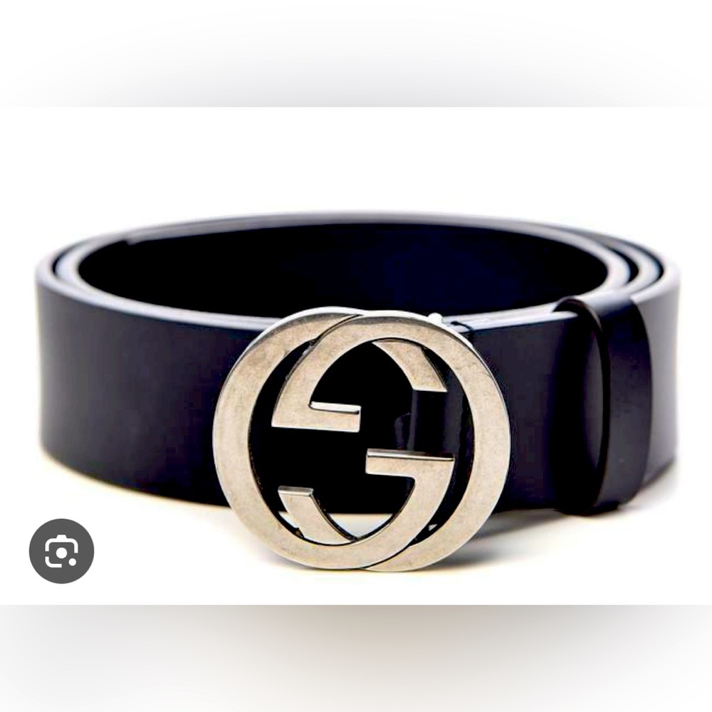 Black Gucci belt, interlocking GG sz 85-34